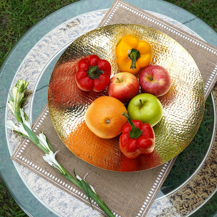 Hand-Hammered Gold Dish