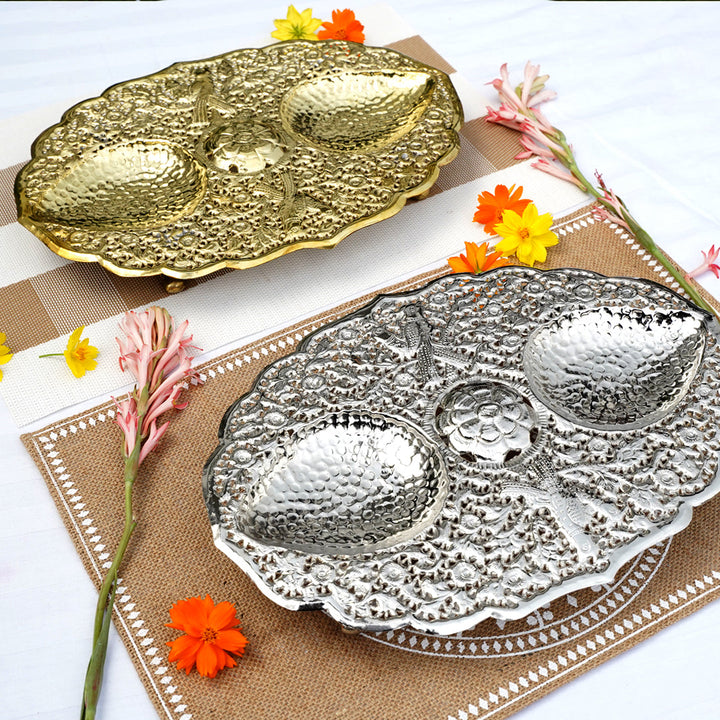 Intricate Brass Filigree Tray