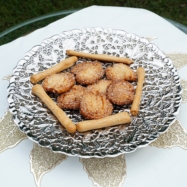 Simple Round Cutwork Tray