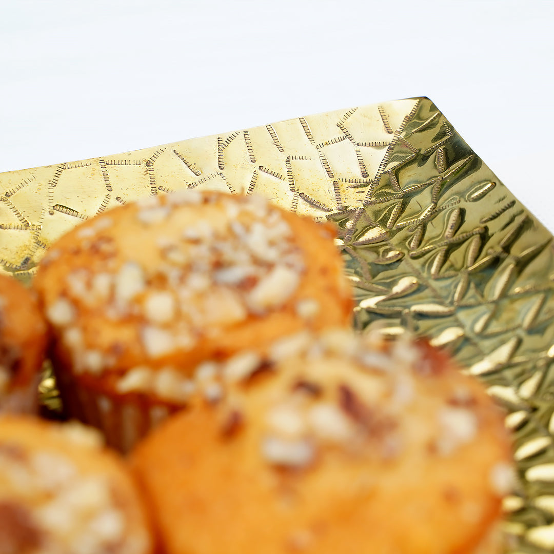 Multipurpose Square Carved Tray