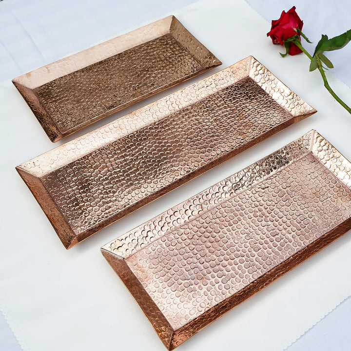 Copper Rectangle Tray (Set of 5pcs)