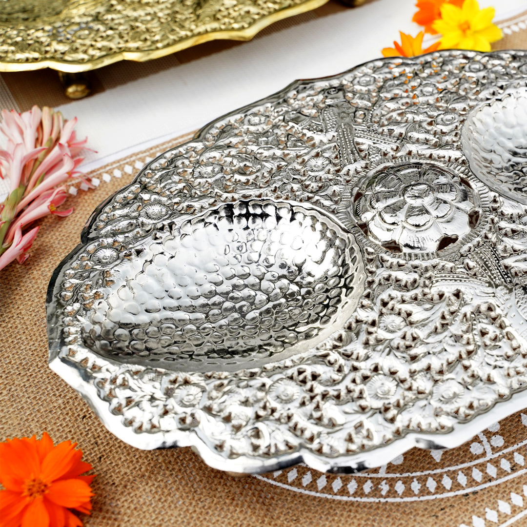 Intricate Brass Filigree Tray