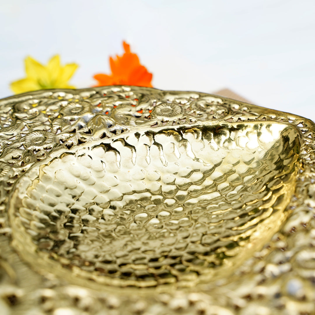 Intricate Brass Filigree Tray