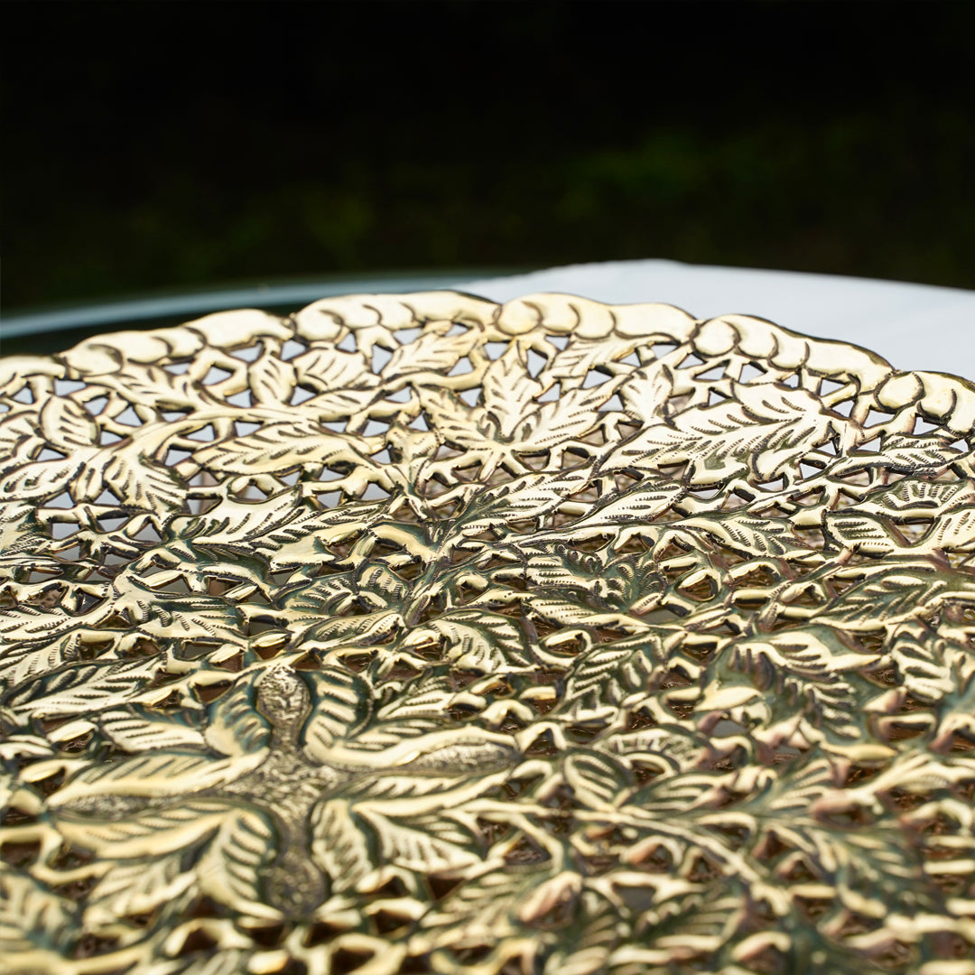 Simple Round Cutwork Tray