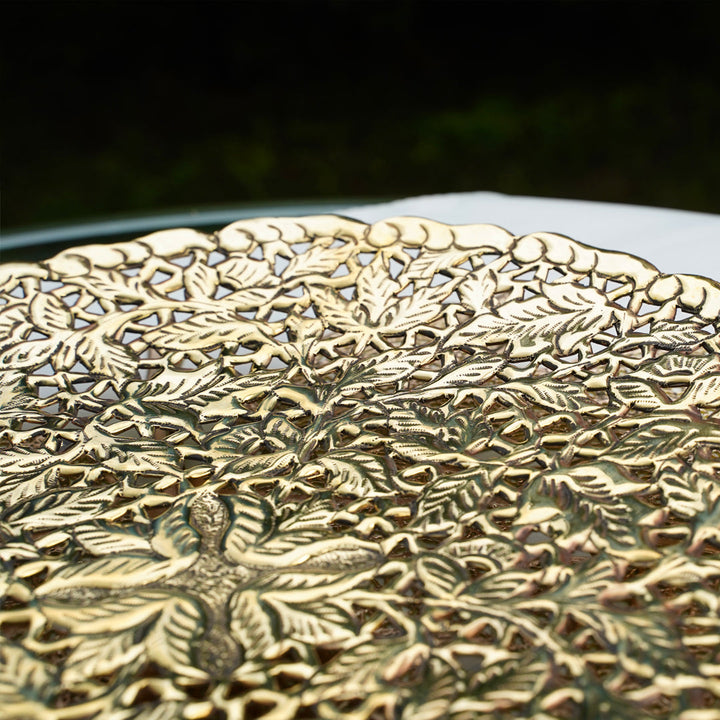 Simple Round Cutwork Tray