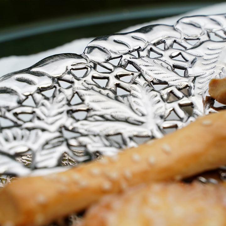 Simple Round Cutwork Tray