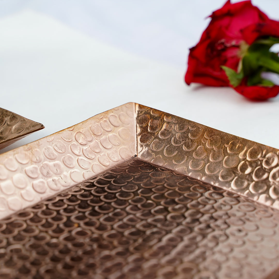 Copper Rectangle Tray (Set of 5pcs)
