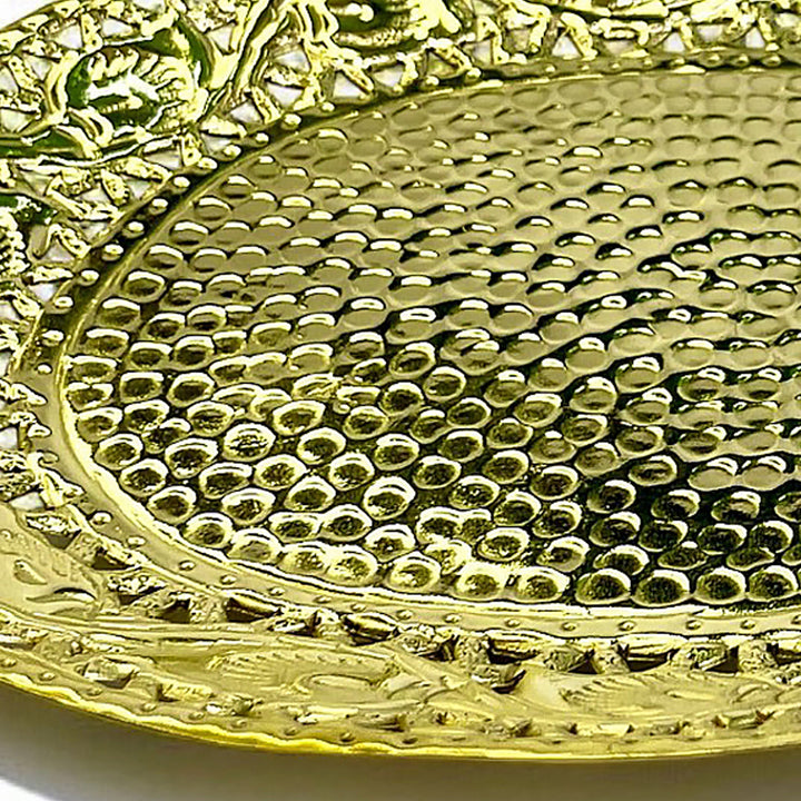 Oval Raindrop & Cutwork Dish