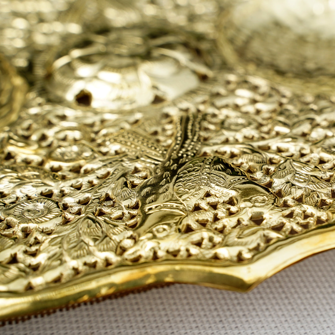 Intricate Brass Filigree Tray