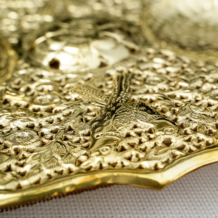 Intricate Brass Filigree Tray