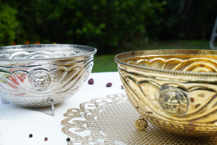 Silver & brass Artisan Bowl | Mettlea Craftsmanship