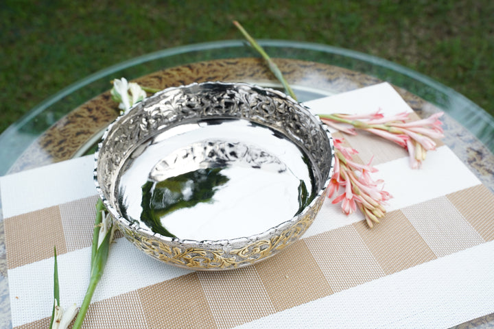 Silver Elegance Bowl | Handcrafted by Mettlea