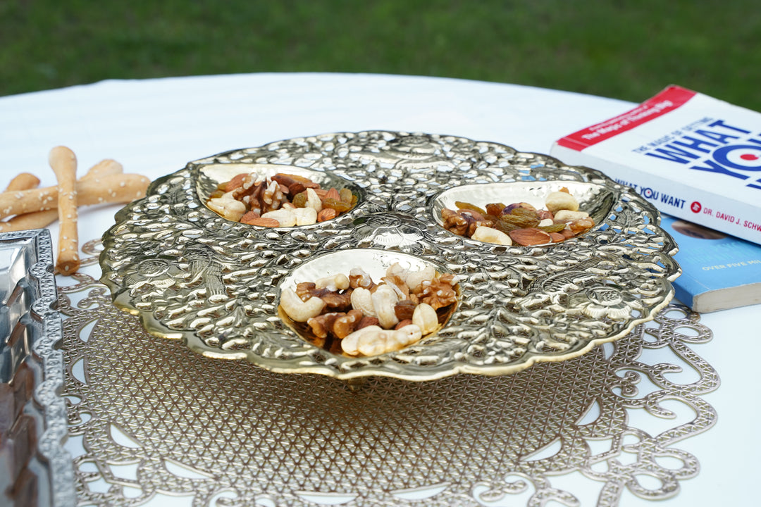 Handmade Silver & brass Decor Plate | Home Collection