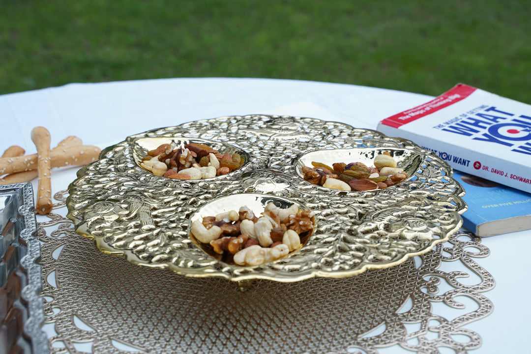 Handmade Silver & brass Decor Plate | Home Collection