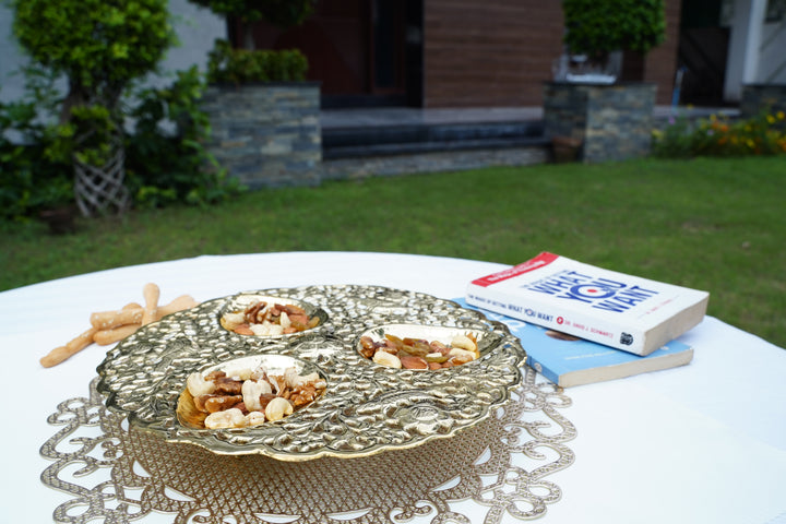 Handmade Silver & brass Decor Plate | Home Collection