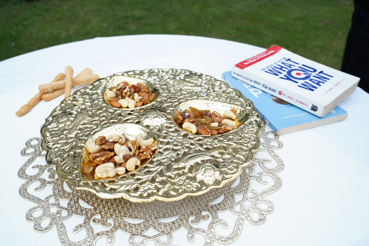 Handmade Silver & brass Decor Plate | Home Collection