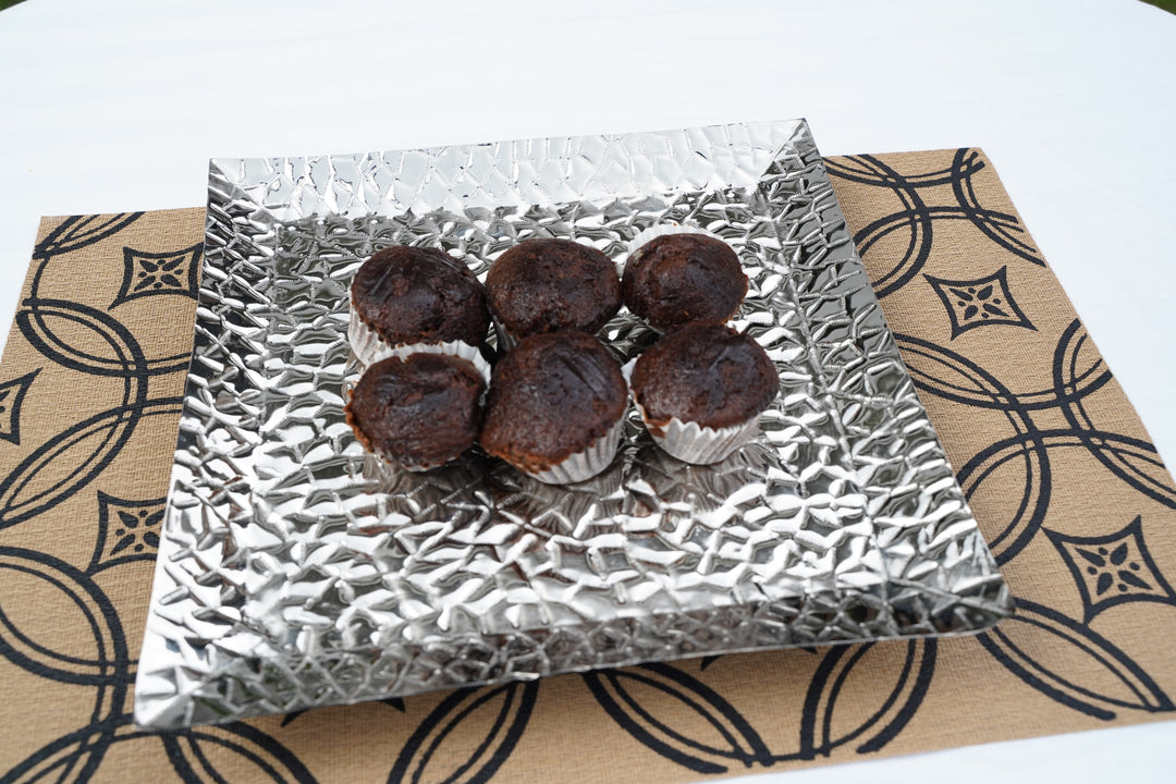 Silver & brass Luxe Tray | Mettlea Craft Collection