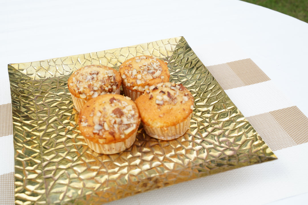 Square-shaped Brass & Copper Tray | Artisan Collection