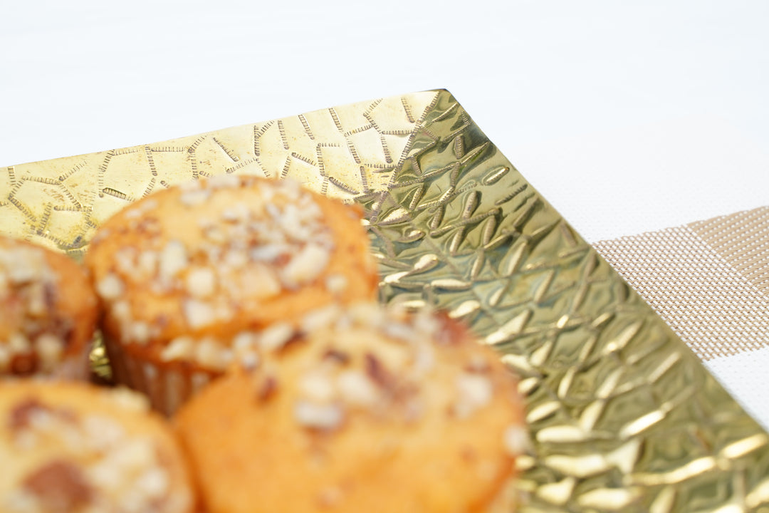 Silver & brass Luxe Tray | Mettlea Craft Collection