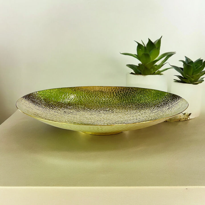 Solstice Hammered Gold Accent Dish | Mettlea Craft