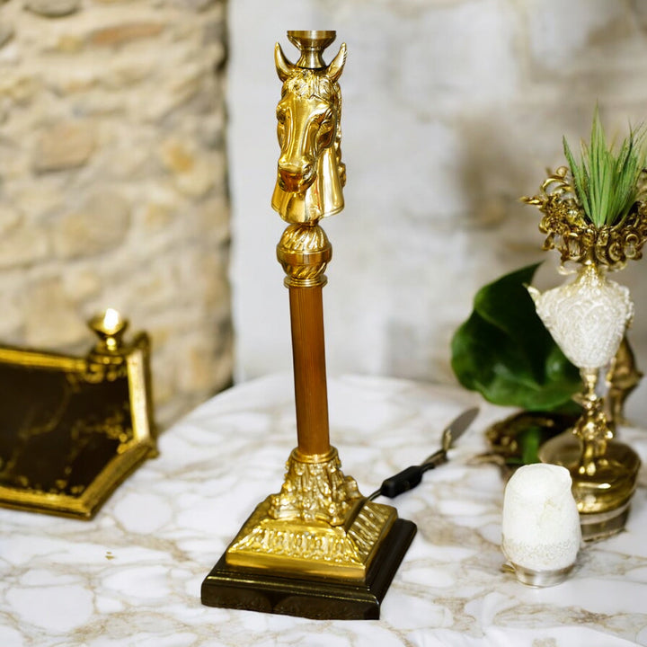 Brass Horse Lamp