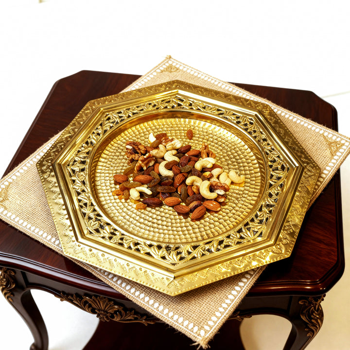 Geometrica Hexa Artisan Charger | Mettlea Craftsmanship