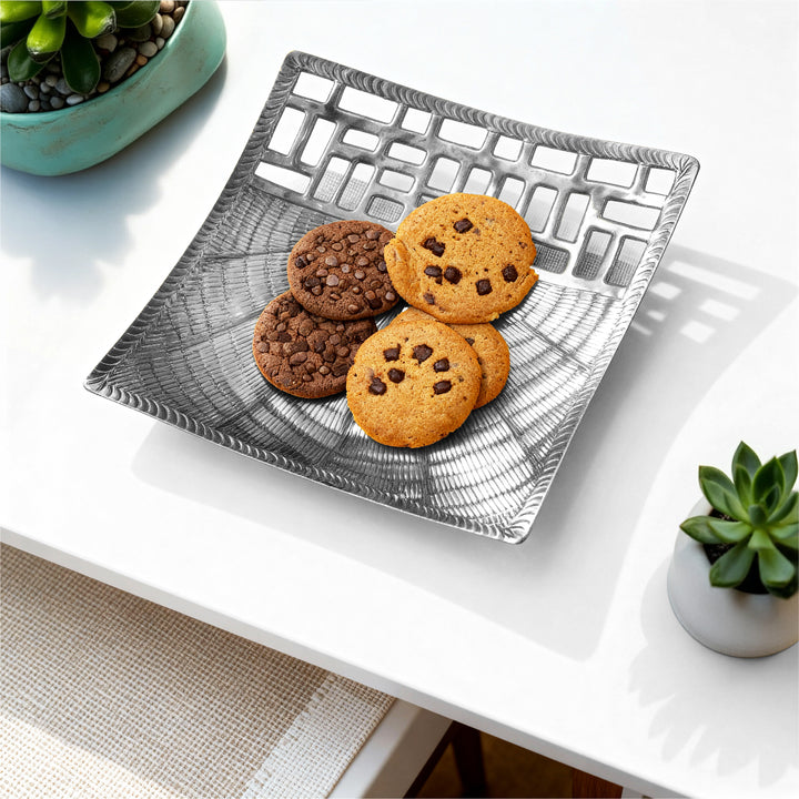 Monarch Square Brass Tray | Mettlea Craft